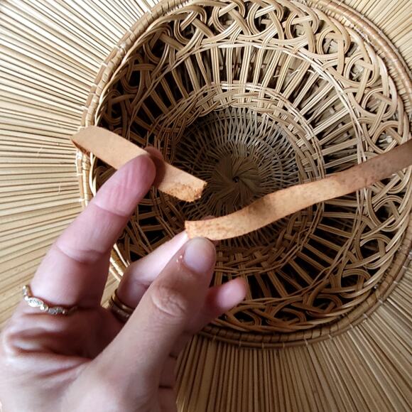 Vtg 60's Straw Safari Hat Helmet Jungle Hat Explorer - Picture 4 of 7